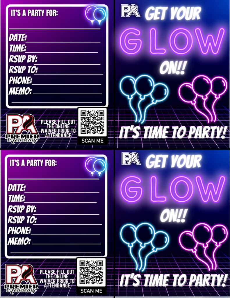 Glow party invitation design