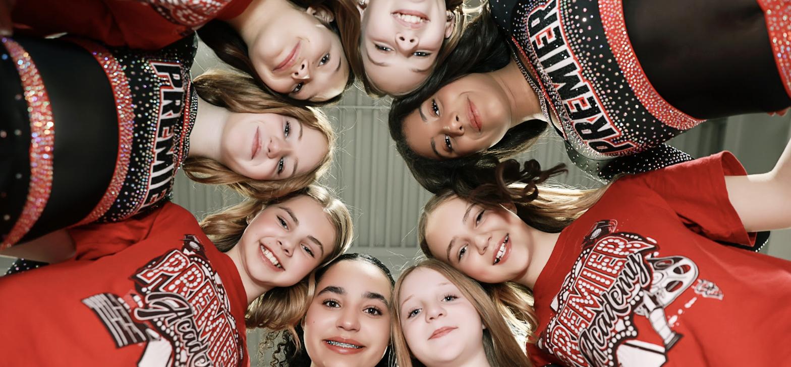 Premier Academy athletes smiling together